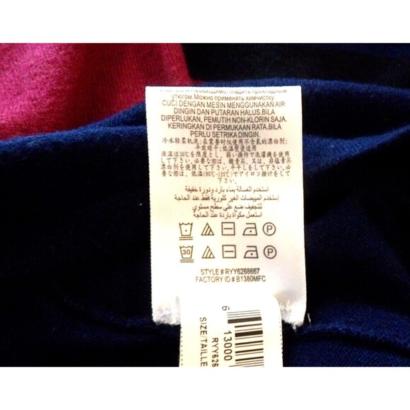 BCBGeneration Sweater Dress Striped Navy & Burgundy Size T Med Long Sleeve BCBG - Picture 7 of 8